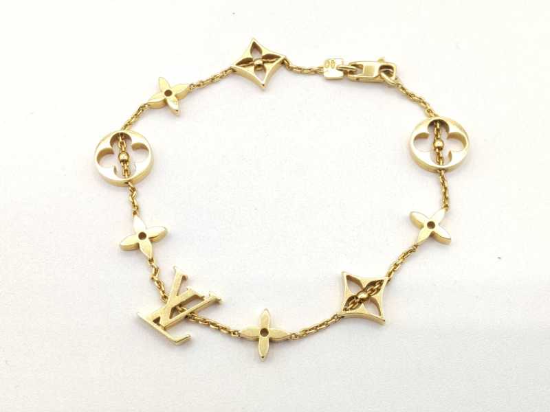 ルイヴィトン買取 ブラスレモノグラム ブレスレット750YG